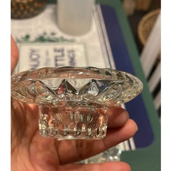 Vintage Crystallite 12 ct 3 in one Candle holder Holds 3 different sizes candle - Picture 3 of 5